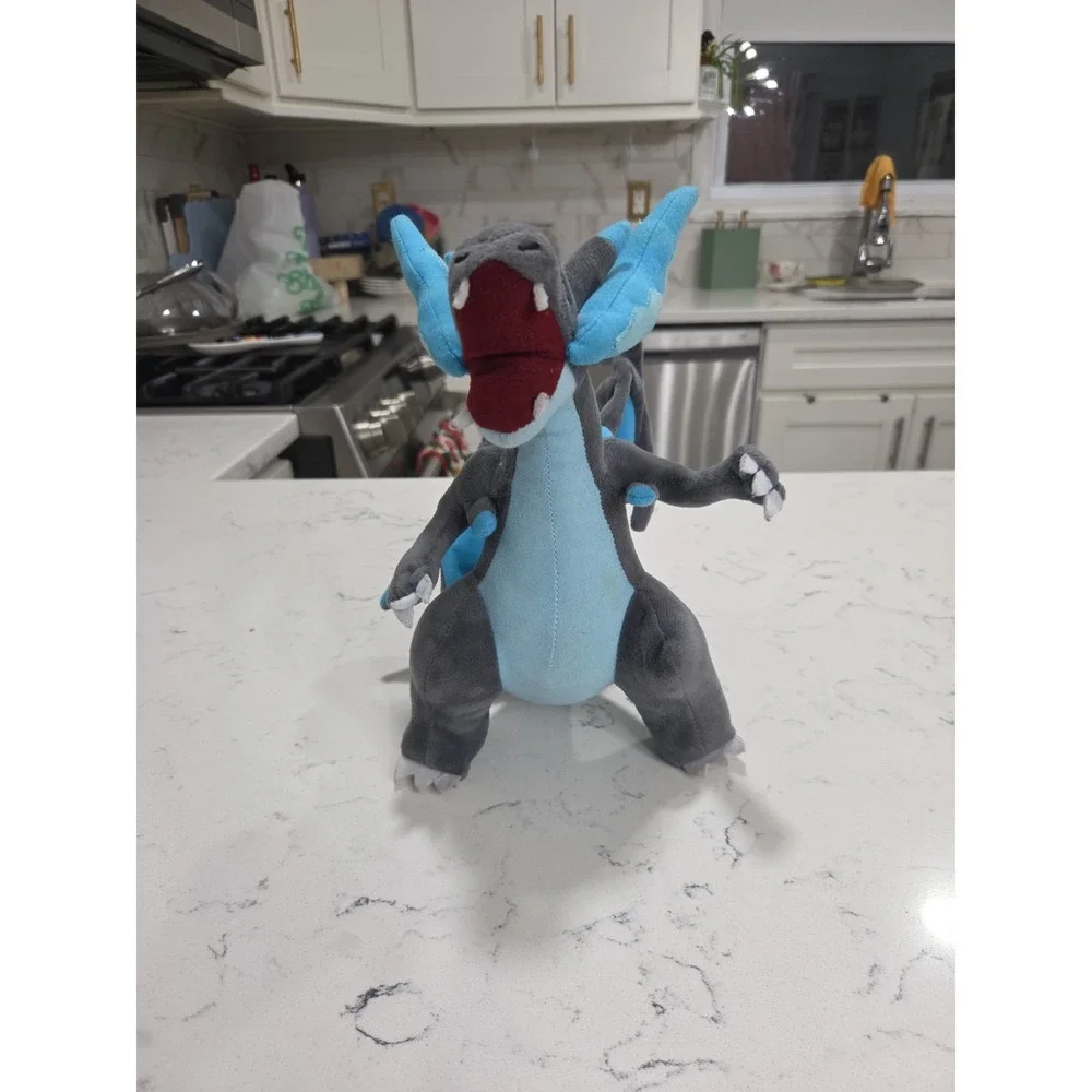 Official Pokemon Center Japan Mega Charizard X Sitting Posable Plush